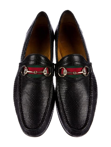 gucci lizard loafers